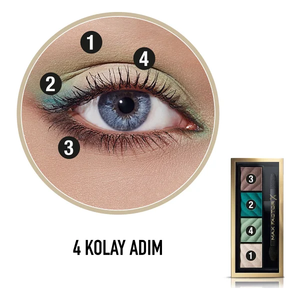 Max Factor Smokey Eyemat Dramakit Hypnotic Jade40 - Görsel 2