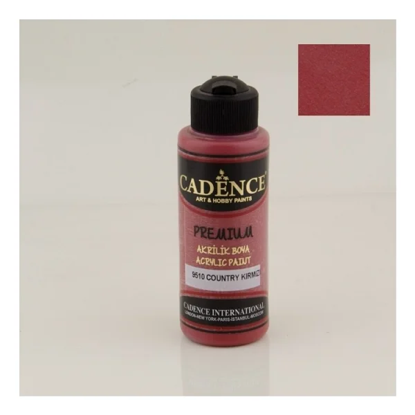 Cadence Premium 120 Ml 9510 Country Kırmızı Akrilik Boya - Görsel 2