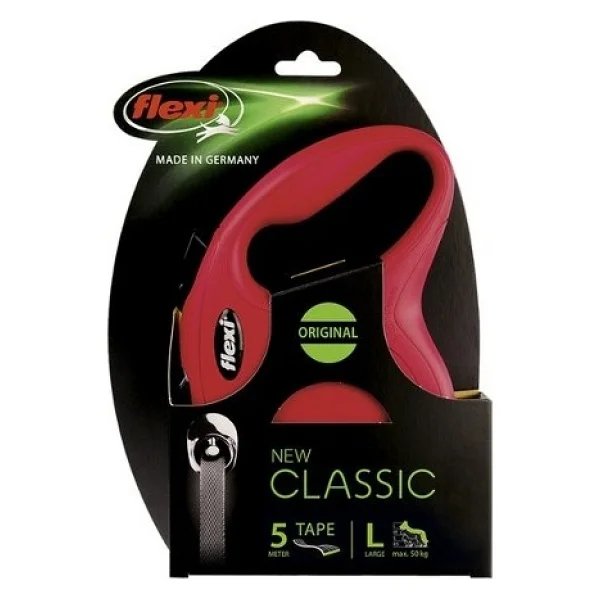 Flexi New Classic 5 m Şerit Large Kırmızı Otomatik Köpek Tasması - Görsel 10