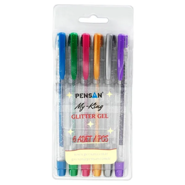 Pensan My King 6 Renk Simli Jel Kalem - Görsel 7