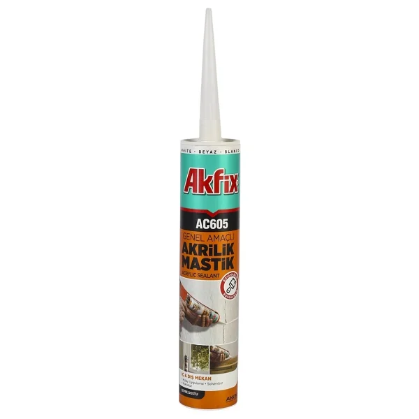 Akfix Aa002 Ac605 Beyaz 500 Gr Akrilik Mastik - Görsel 3