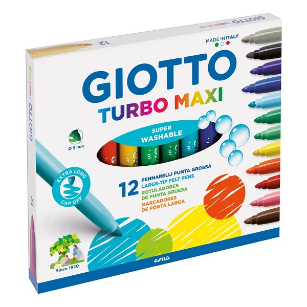 Giotto Turbo Maxi 12'li Keçeli Kalem Seti - Görsel 6