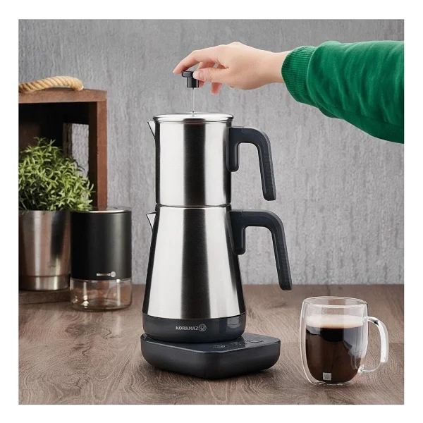 Korkmaz A850-01 Moderna Gri/Satin 1600 W Çay Makinesi - Görsel 3