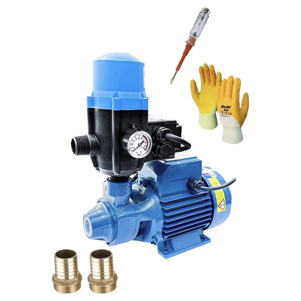 Schutzenger Su Pompası 0.75 Hp 0.55 Kw Hidrofor Otomatik Sistem Su Pompası Qb60 2 Rekor Takımlı 2 Kat 2 Daire Rekor2 - Görsel 2