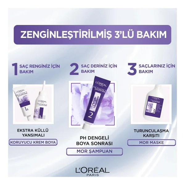 L'oreal Paris Excellence Cool Creme 7.11 Ekstra Küllü Kumral Saç Boyası - Görsel 6