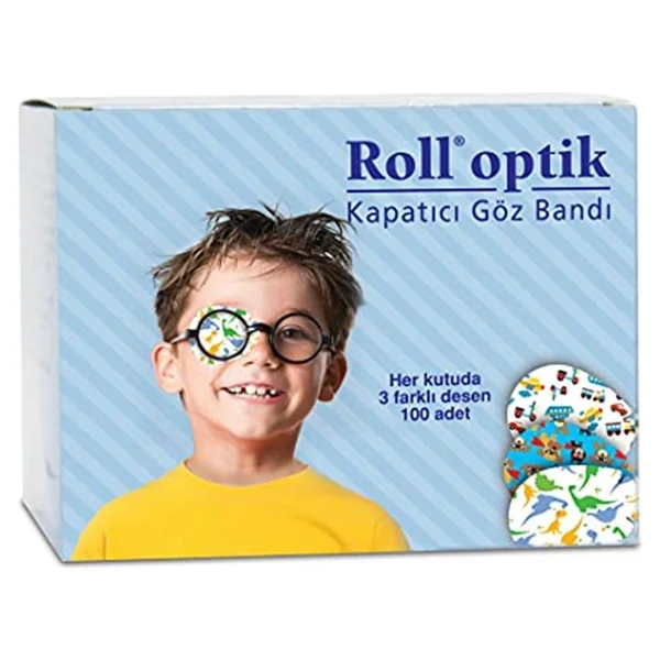 Roll Optik 3 Desenli 100'lü Erkek Çocuk Göz Kapama Bandı - Görsel 2