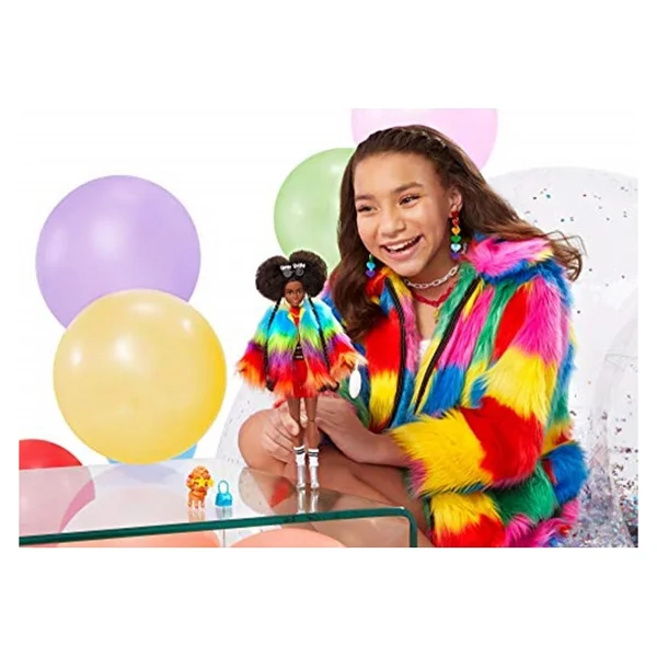 Barbie Extra Renkli Ceketli Bebek GVR04 - Görsel 2
