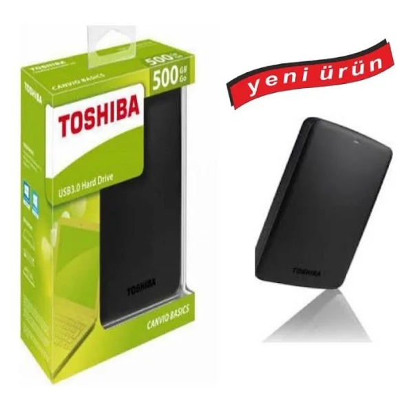 Toshiba Taşınabilir Disk - Taşınabilir Bellek - 500gb-USB 3.0 Ve 2.0 - ( Kolay Ve Hızlı Aktarım ) - Görsel 2