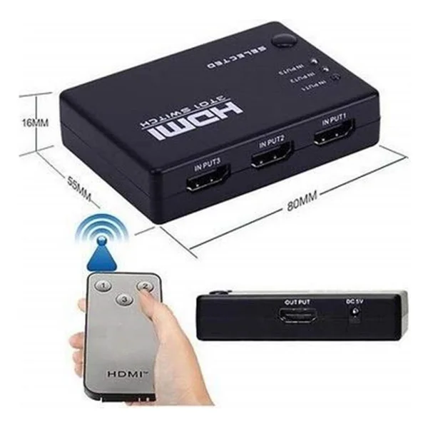 Alfais 4750 3 Giriş 1 Çıkış Kumandalı Hdmı Switch - Görsel 2