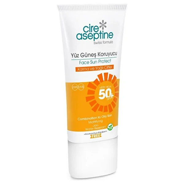 Cire Aseptine Karma Ve Yağlı Ciltler İçin 50 Ml 50 Faktör Güneş Kremi - Görsel 2
