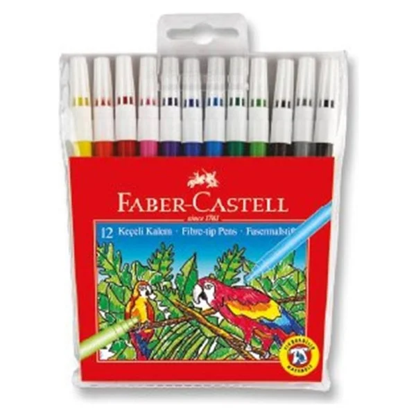 Faber-Castell 12'li Keçeli Kalem Seti - Görsel 4