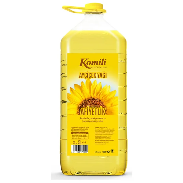 Komili Ayçiçek Yağı 5 Lt Pet - Görsel 2