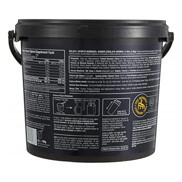 Bigjoy Bigmass Gh Factors Karbonhidrat Tozu 3000 Gr Çikolatalı - Görsel 2