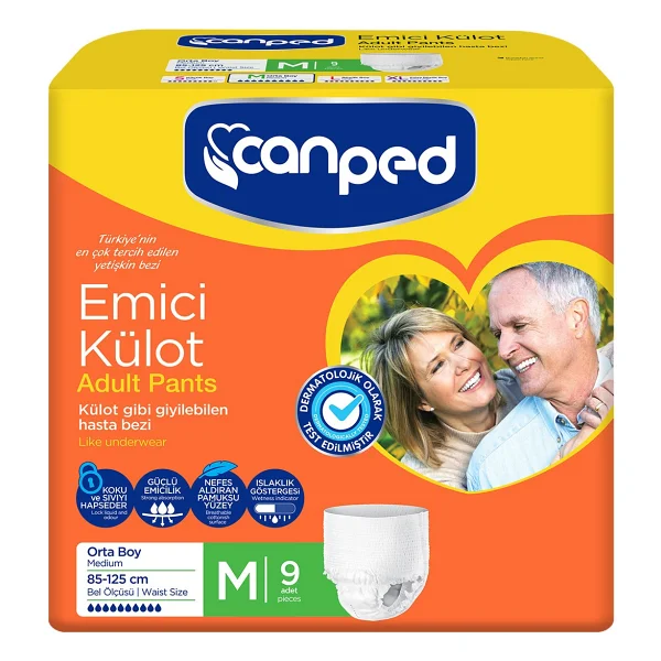 Canped Emici Külot Orta Boy M 9'lu Hasta Bezi - Görsel 4