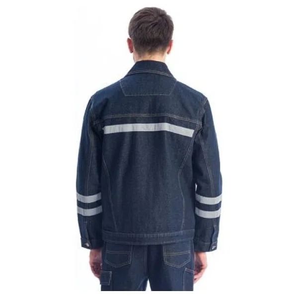 Myform Kot Iş Montu Myform 3109 Sona Denim 12 Ons Renk Mavi - 2XL - Görsel 5