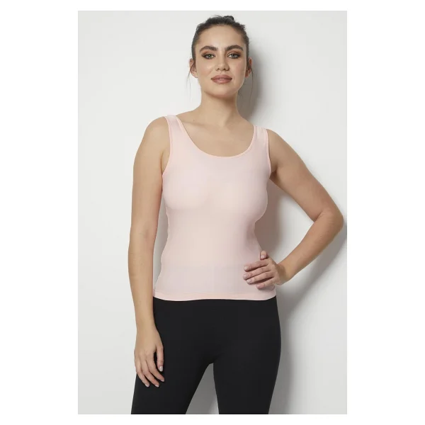 Miorre Kalın Askılı Seamless Bayan Atlet - Pembe - Görsel 9
