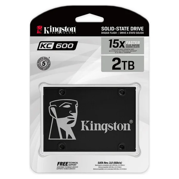 Kingston Kc600 Skc600/2048g Sata 3.0 2.5" 2 TB SSD - Görsel 4