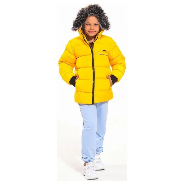 Slazenger Calisto Kapüşonlu Sarı Çocuk Şişme Mont - Görsel 6