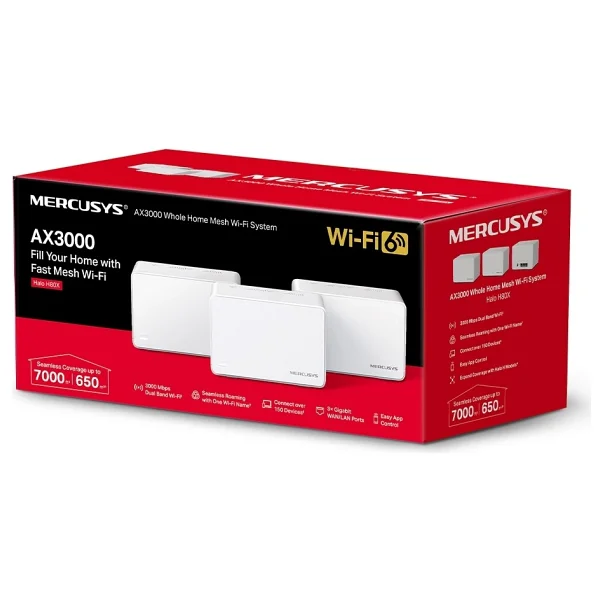 Mercusys Halo H80x 3000 Mbps 3'lü Router - Görsel 7