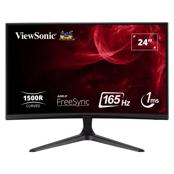 Viewsonic Vx2418c 23.8" 1 Ms Full HD Curved 165 Hz Oyuncu Monitörü - Görsel 2
