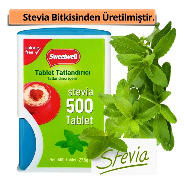 Sweetwell Stevia Tablet Tatlandırıcı 500 Tablet X 2 Adet - Görsel 2