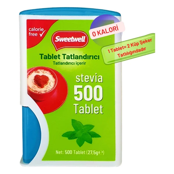 Sweetwell Stevia Tablet Tatlandırıcı 500 Tablet X 2 Adet - Görsel 3