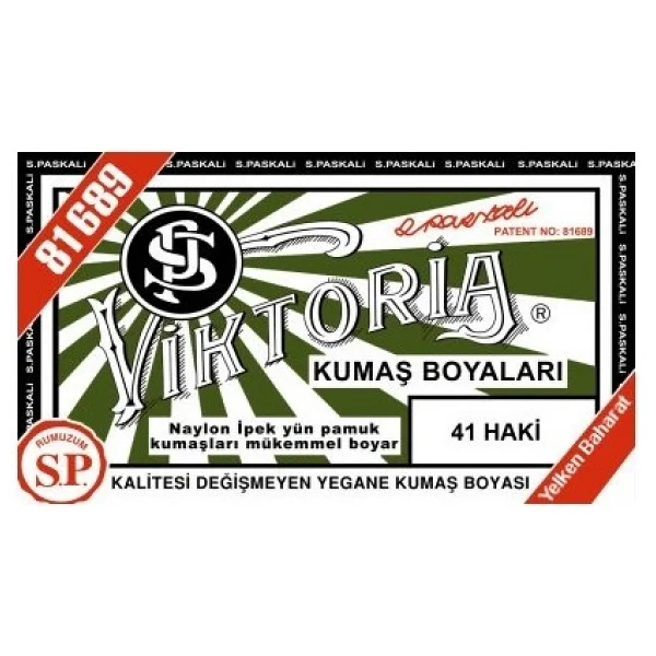 Viktoria Kumaş Boyası Haki 2 Paket + Fiske Sabitleme 1 Paket - Haki - Yeşil - Görsel 2