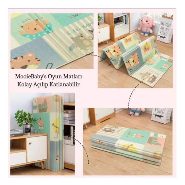 Mooiebaby's Forest City 150x180 Cm Katlanabilir Oyun Matı - Görsel 5
