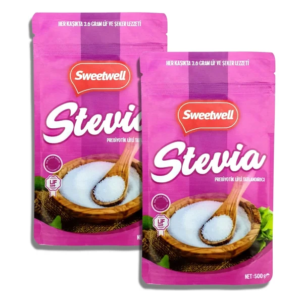 Sweetwell Stevia Prebiyotik Lifli Toz Sofralık Tatlandırıcı 500 Gr X 2 Adet - Görsel 6
