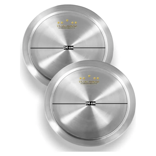 Elur Künefe Tabağı Tepsisi 2 Adet 24 Cm (4 Kişilik) - Gri - Görsel 4