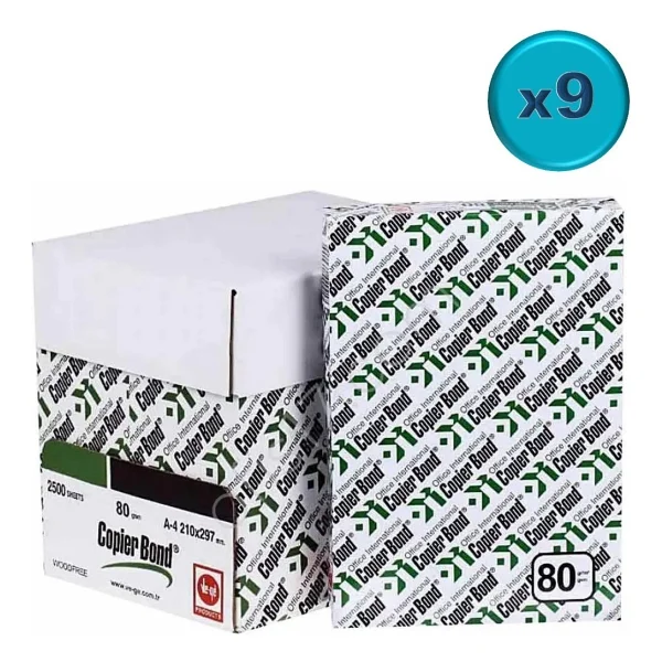 Copier Bond A4 80 Gr 4500 Yaprak 9'lu Fotokopi Kağıdı - Görsel 5