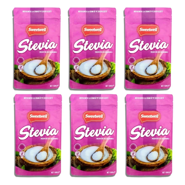 Sweetwell Stevia Prebiyotik Lifli Toz Sofralık Tatlandırıcı 500 Gr X 6 Adet - Görsel 4