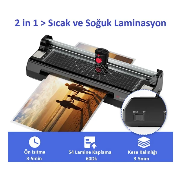 Baove Ocw380 A3 Kağıt Kesme Ve Laminasyon Makinesi - Görsel 2