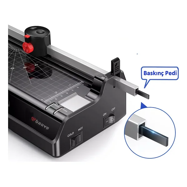 Baove Ocw380 A3 Kağıt Kesme Ve Laminasyon Makinesi - Görsel 8