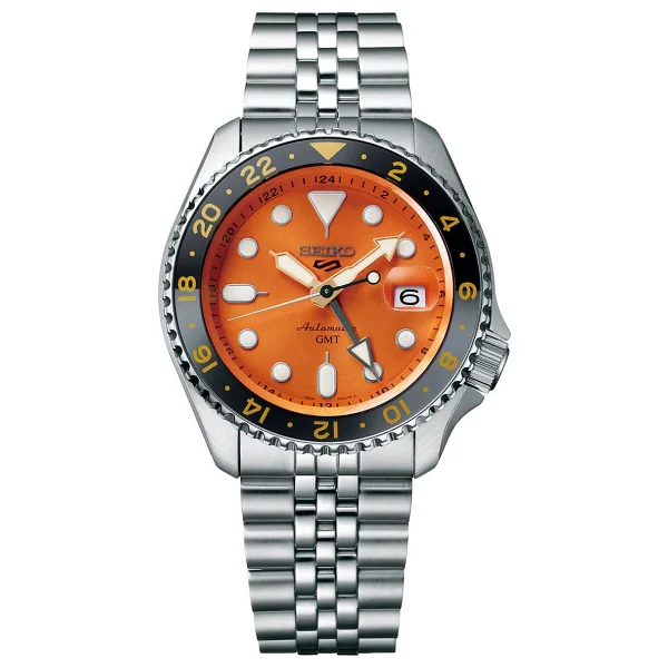 Seiko 5 Sports Skx Ssk005 Çelik Kordon Turuncu Erkek Kol Saati - Görsel 6