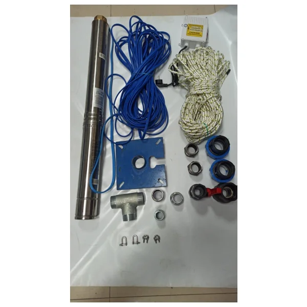 Alarko 4sdm2/16 1hp Alarko 35 mt Yassı Kablolu ve Panolu 70 mt Halatlı Çift Vanalı Akıtma Başlıklı Monofaze Takım Dalgıç Pompa - Görsel 3