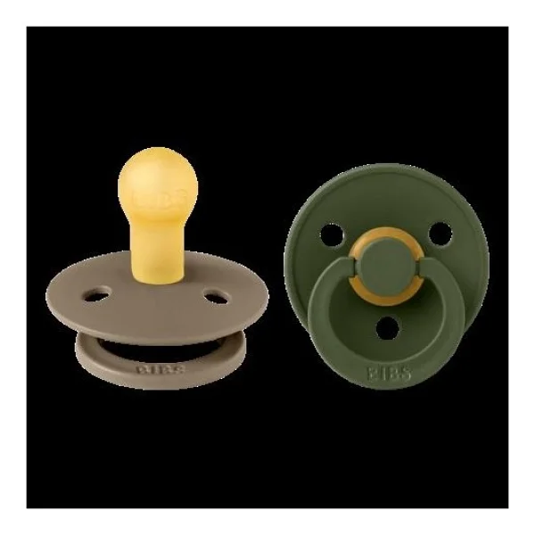Bibs Colour Hunter Green-Dark Oak 0-6 Ay İkili Kauçuk Emzik - Görsel 3