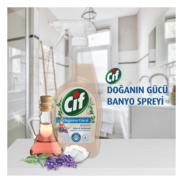 Cif Doğanın Gücü Banyo Temizleyici Sprey 750 Ml - Görsel 3