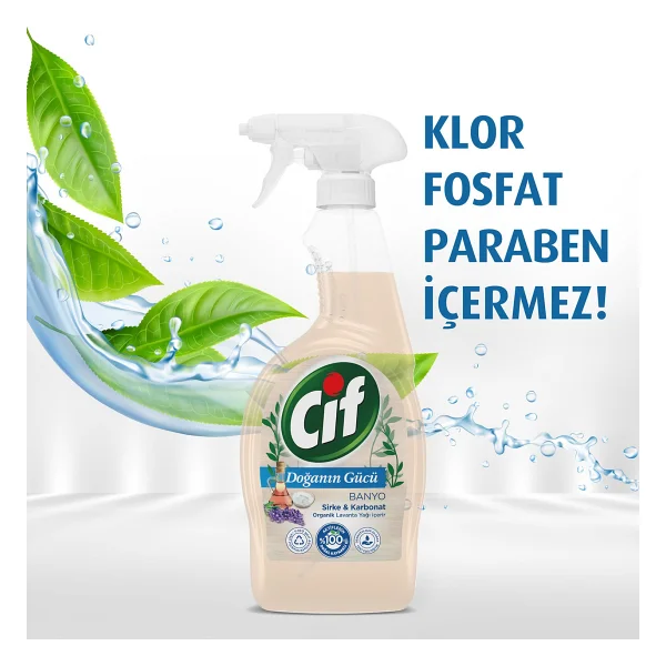 Cif Doğanın Gücü Banyo Temizleyici Sprey 750 Ml - Görsel 6