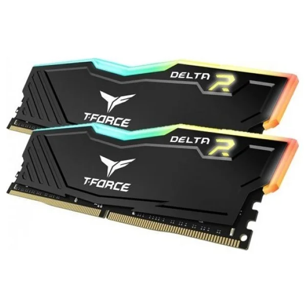 Team T-Force Delta RGB Black 16 GB (2x8) 3200 MHz DDR4 Cl16 Tf3d416g3200hc16cdc01 RAM - Görsel 2
