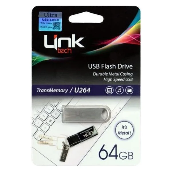 Linktech 64 GB Ultra Metal U264 USB Bellek - Görsel 2