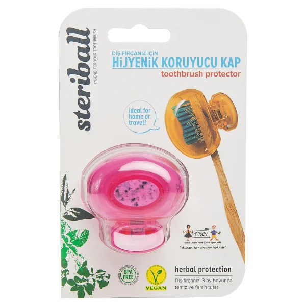 Steriball Diş Fırçası Koruma Kabı Pembe - Görsel 2