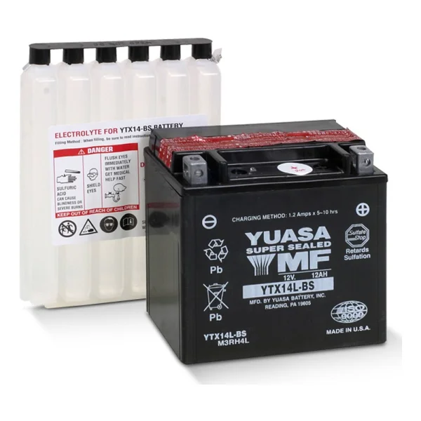Yuasa Ytx14-Bs 12 V 12.6 Ah Motosiklet Aküsü - Görsel 2