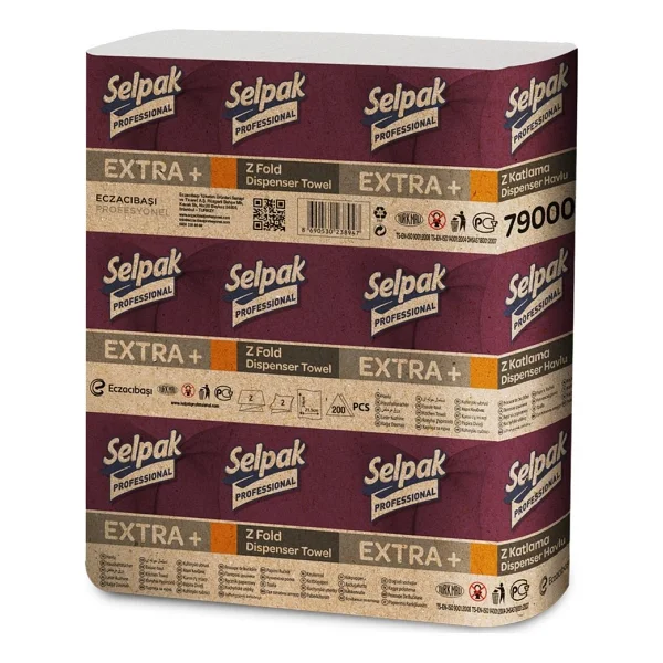 Selpak Professional Extra Z Katlı 200 Yaprak 12 Adet Dispenser Havlu - Görsel 3