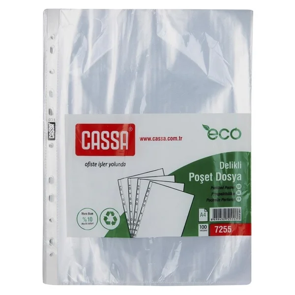 Cassa Poşet Dosya Eco 30 Mikron 100'lü 5 Paket ( 500 Adet ) - Görsel 2