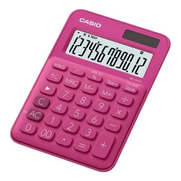 Casio Ms-20uc-Rd Koyu Pembe Masaüstü Hesap Makinesi - Görsel 4