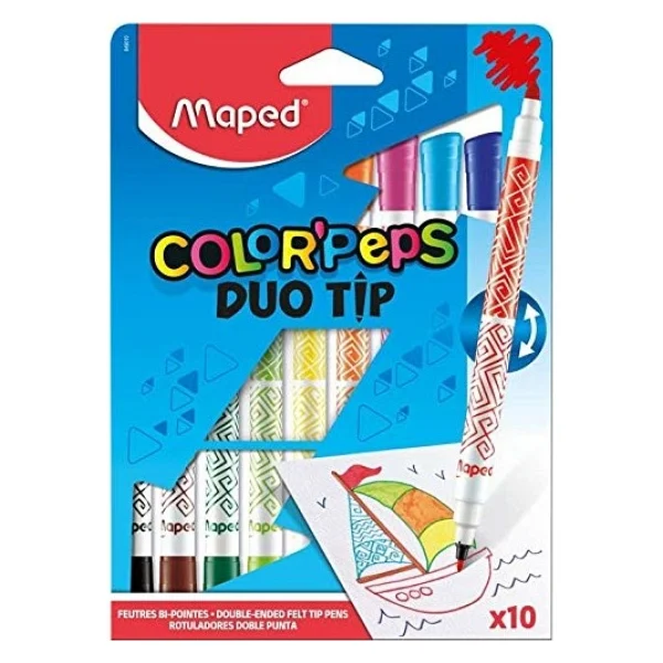 Maped Color Peps Duo Tip 12'li Keçeli Kalem Seti - Görsel 6