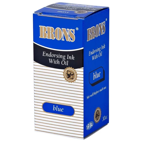 Brons 30 Cc Yağlı Istampa Mürekkebi Br-315 Mavi - Görsel 2