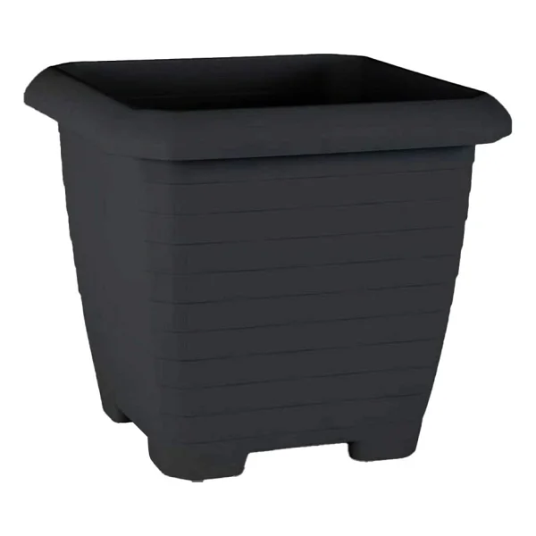 Toxa 44 Litre Tabaksız Antrasit Kare Büyük Boy Plastik Bahçe Çiçek Saksısı Hisar Kale No4 - Görsel 2
