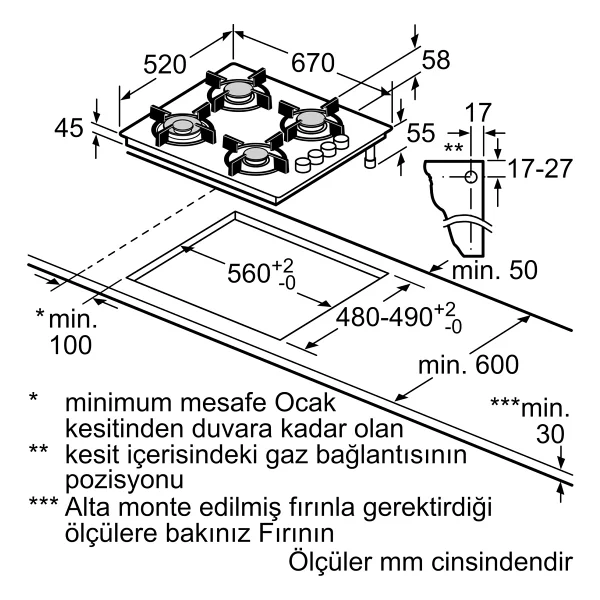 Siemens Eo7c6po12o Siyah Ankastre Ocak - Görsel 6